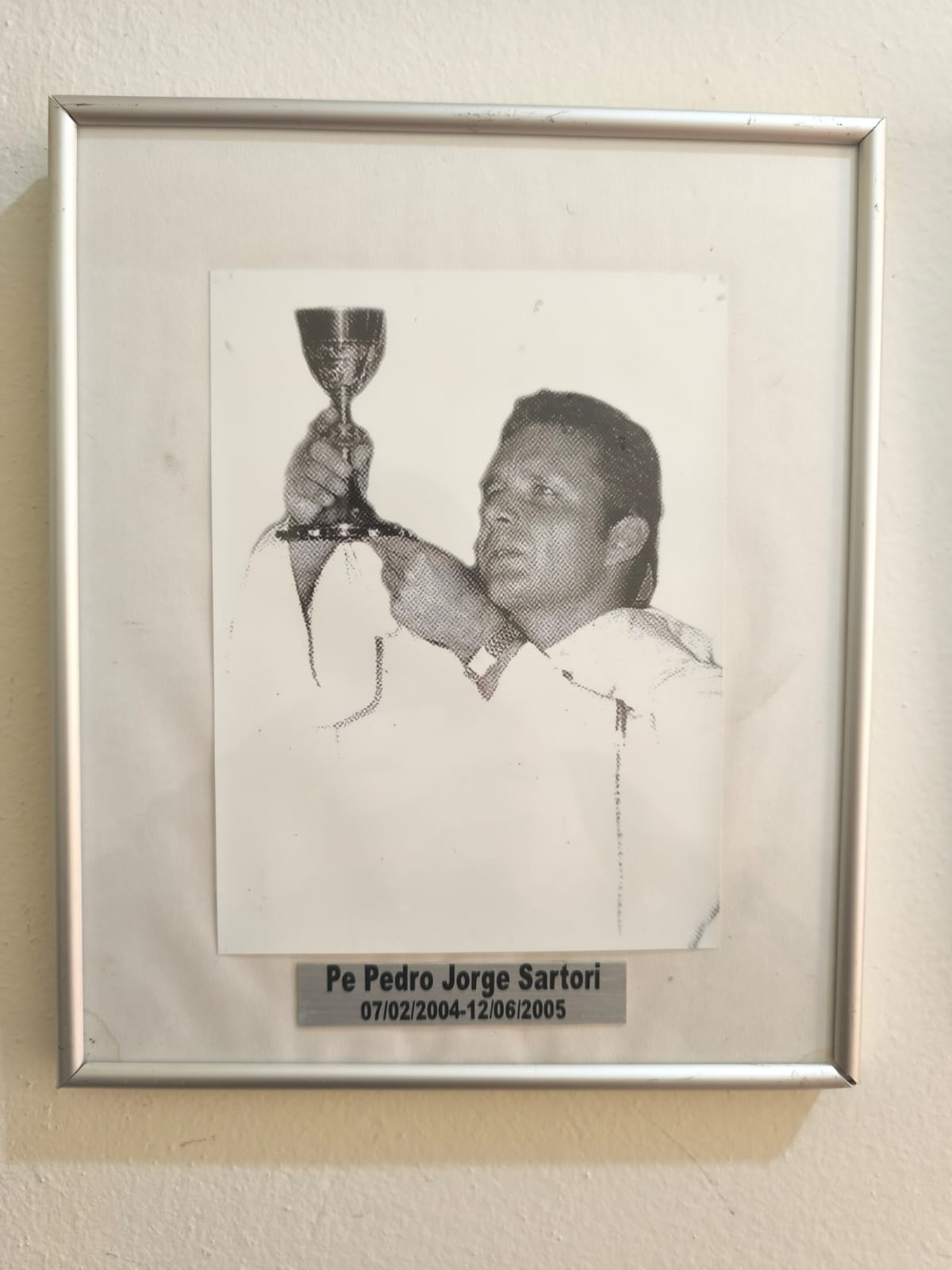 Foto emoldurada de Pe. Pedro Jorge Sartori